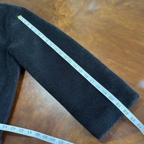 NEW Rebecca Minkoff Women’s Faux Shearling Zip Front Bomber Jacket Sz L Black - Picture 14 of 16